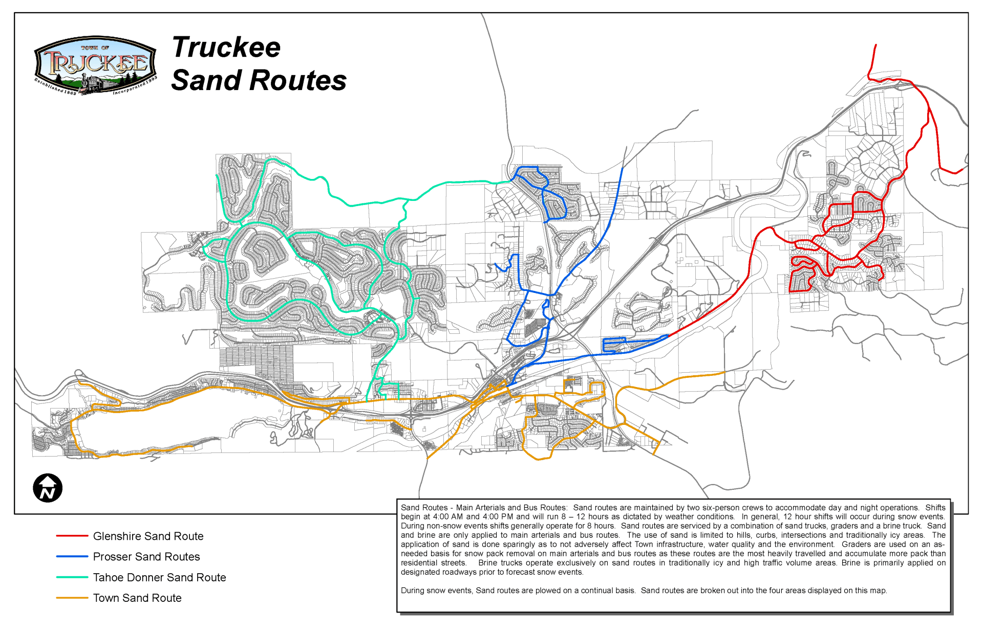 Town of Truckee Sand Routes