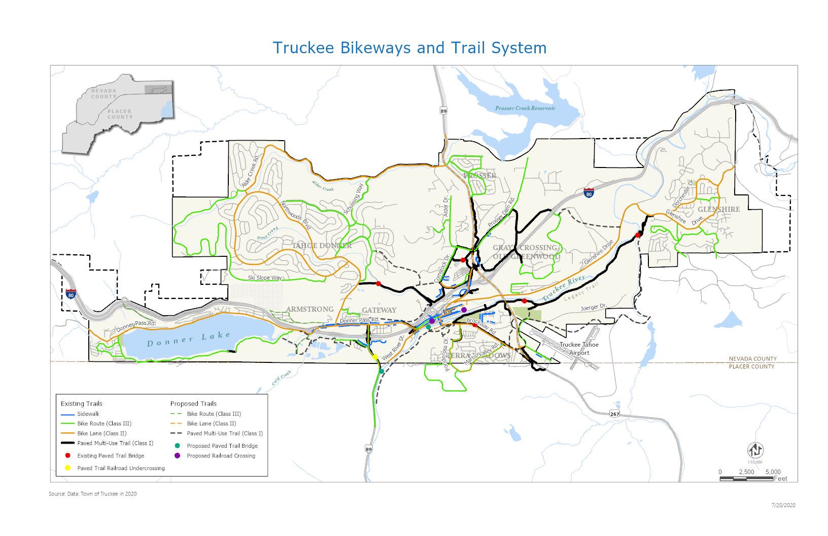 Town of Truckee Trails Map