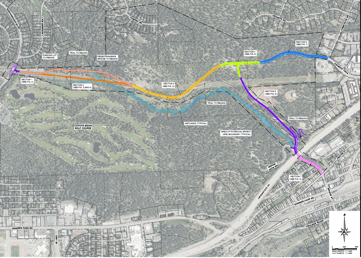 Map of Pioneer Trail and Bridge Street Extension Project