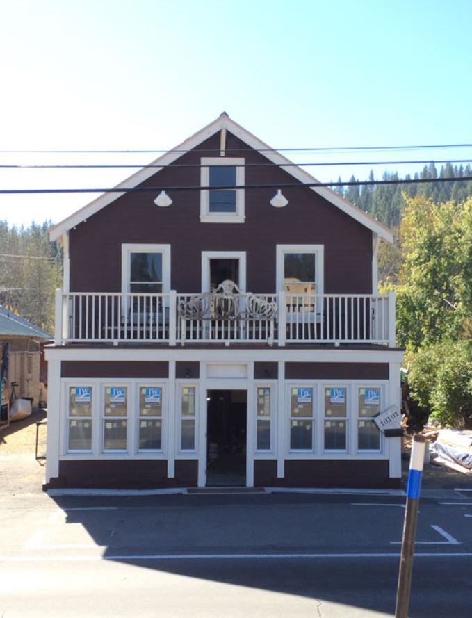 Front view of the Alta Hotel building with new windows and renovations complete. 