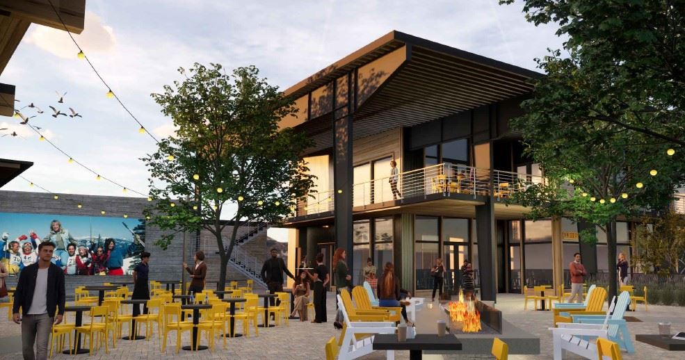 Plaza, facing the North Shed